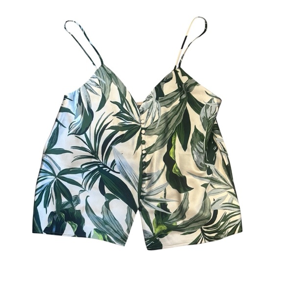 Victoria's Secret Tropical Green Camisole Size Small Adjustable Straps Silky - Picture 1 of 8
